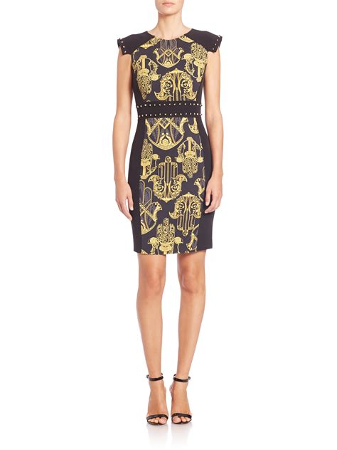 versace sister black dress|versace black and gold dress.